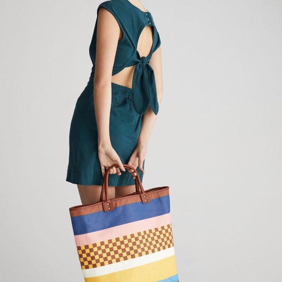 Tie-Back Utility Mini Dress in Blue - Size 4 - Picture 3 of 4